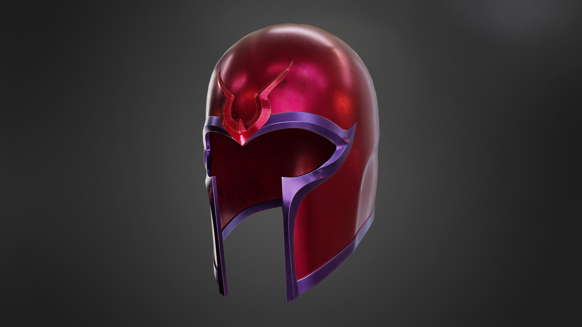 Magneto Helmet Low-poly 3D model_2