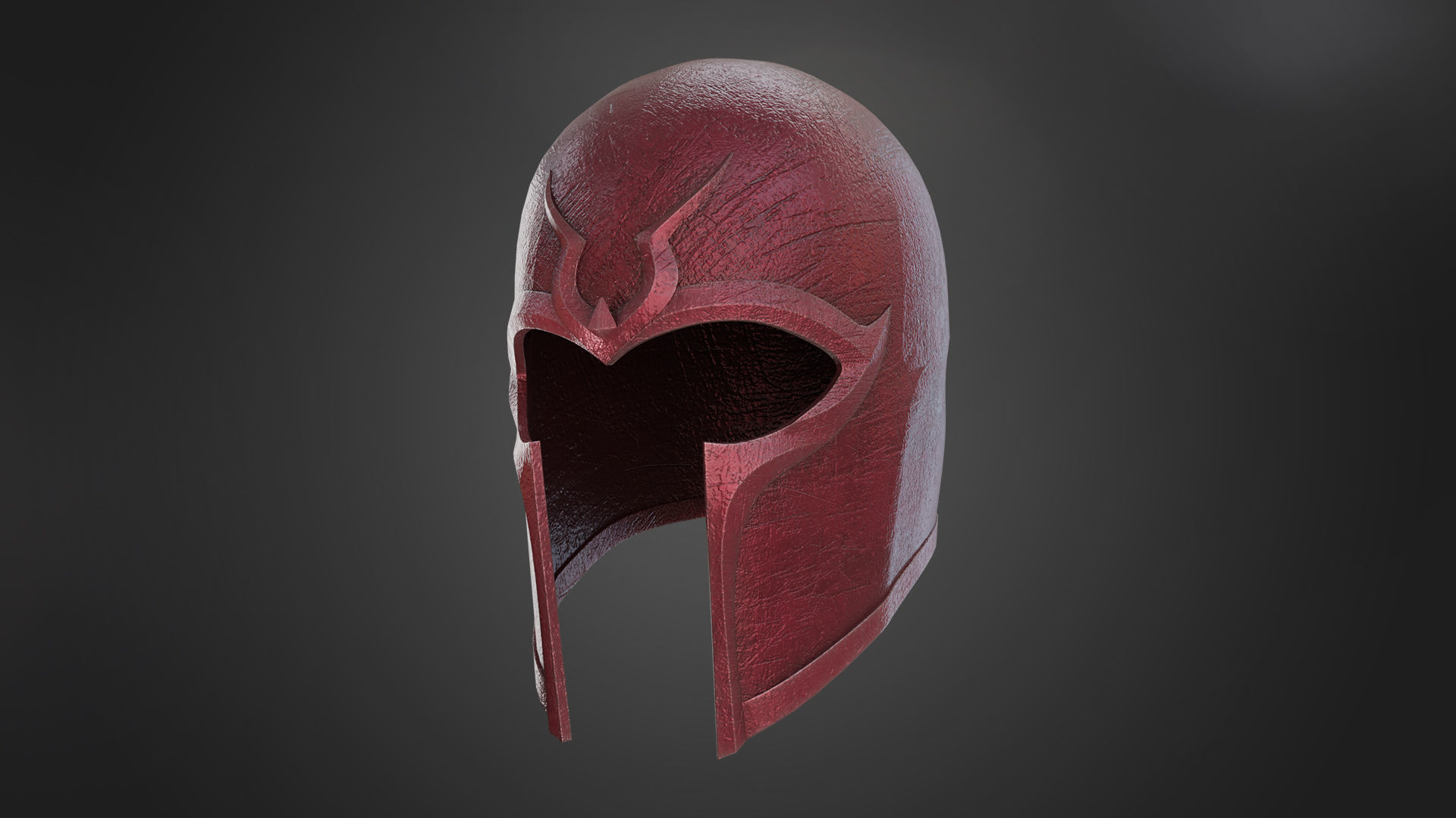 Magneto Helmet Low-poly 3D model_6