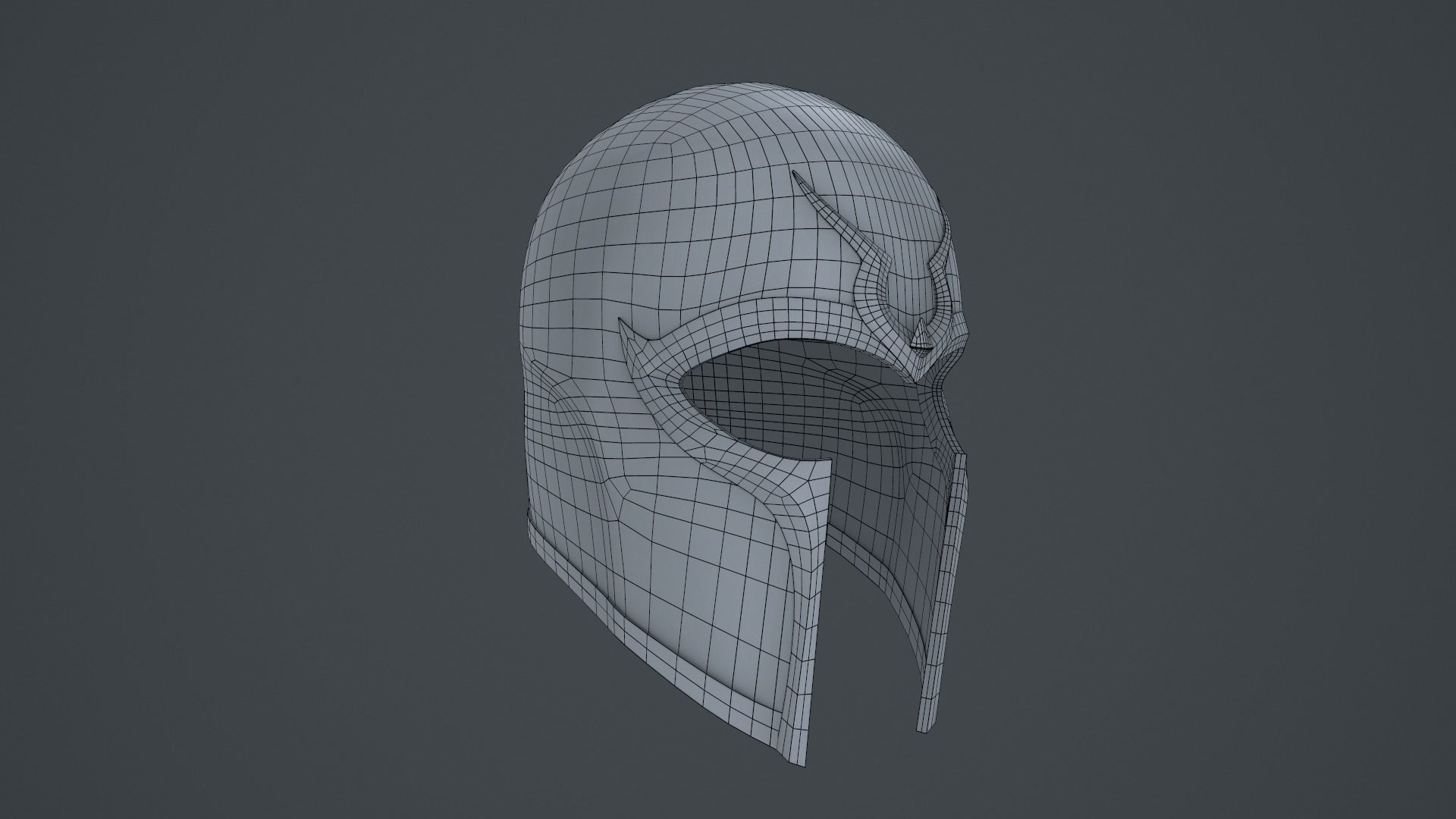Magneto Helmet Low-poly 3D model_10