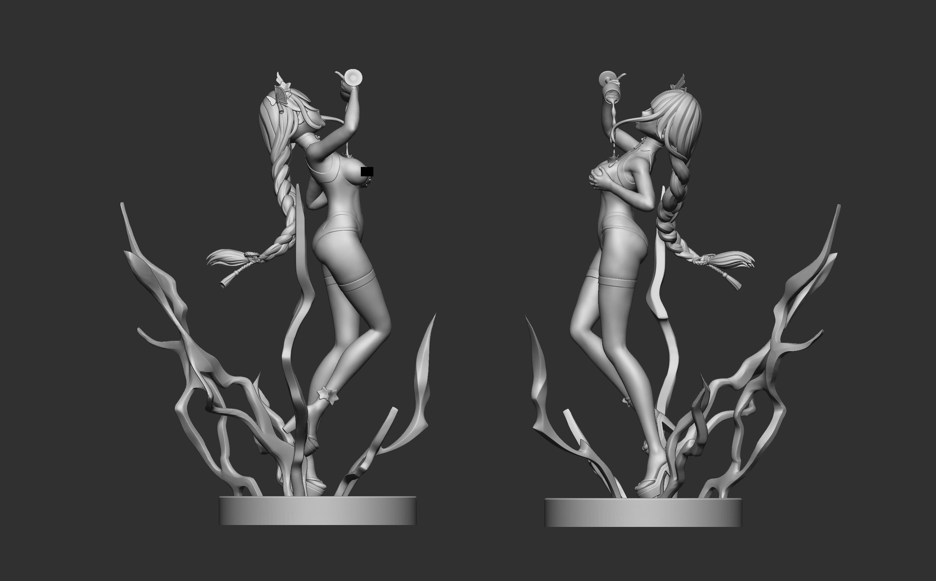 3Dprint - NSFW Raiden Shogun Baal fanart 3D print model_2
