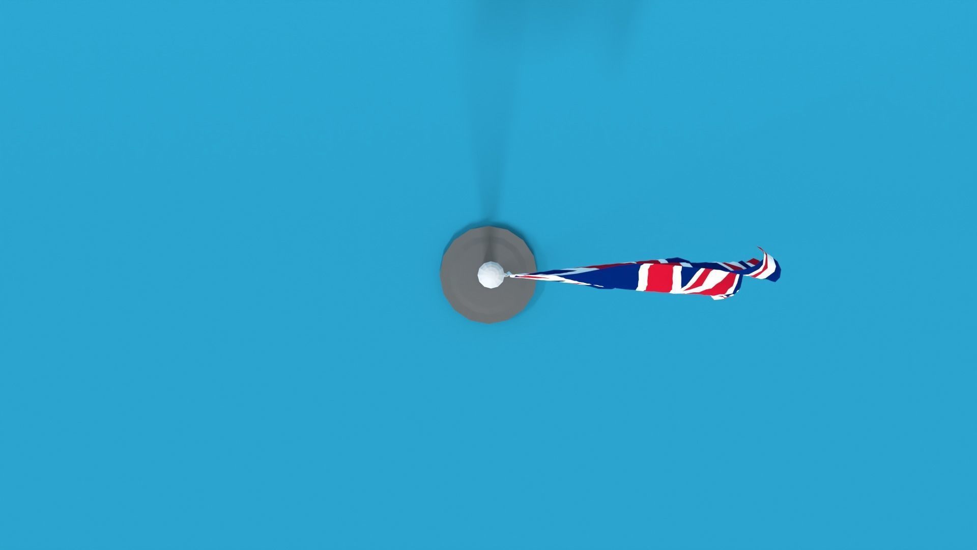 Low Poly Seamless Animated United Kingdom Flag Low-poly 3D model_9