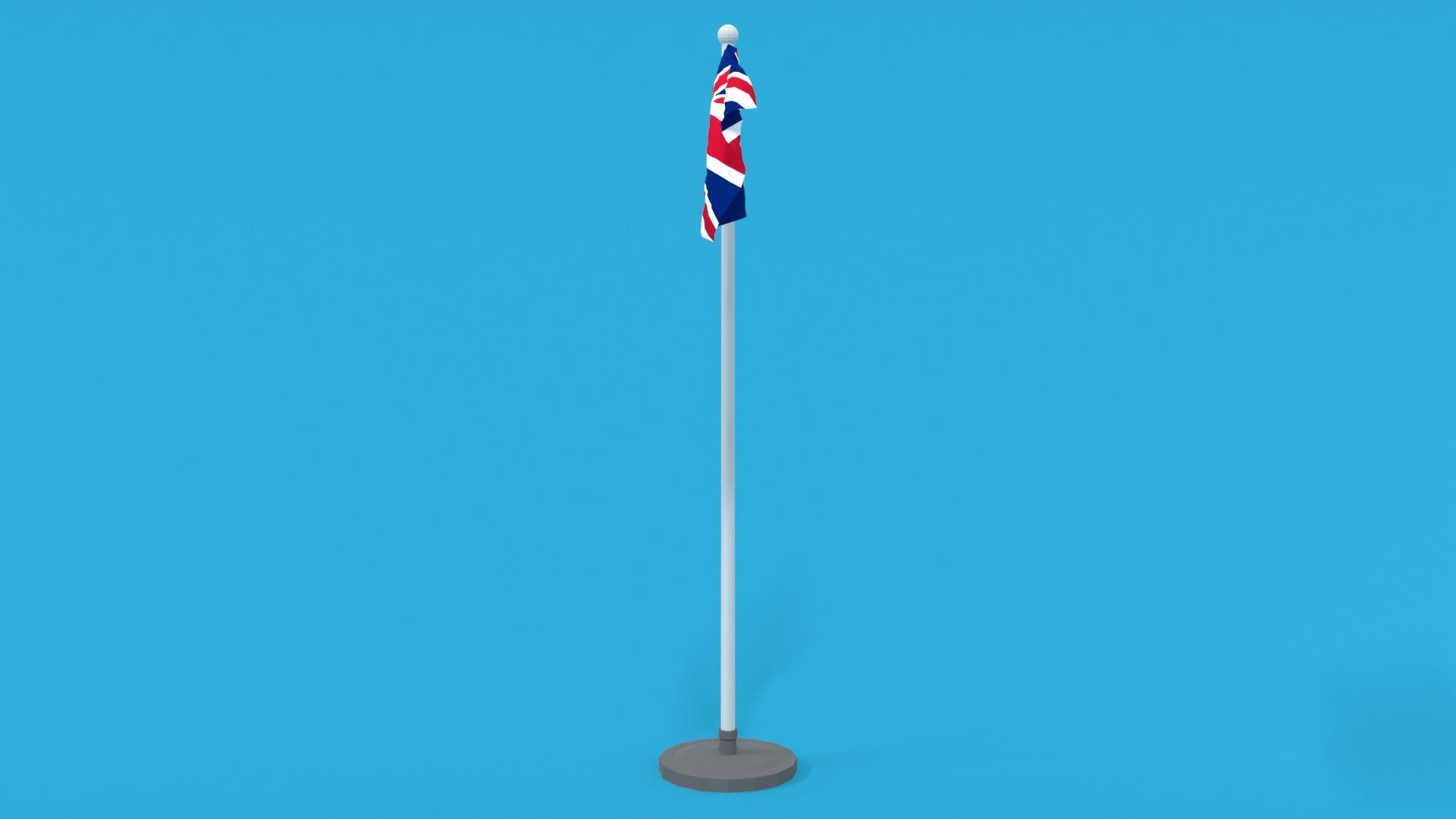Low Poly Seamless Animated United Kingdom Flag Low-poly 3D model_2