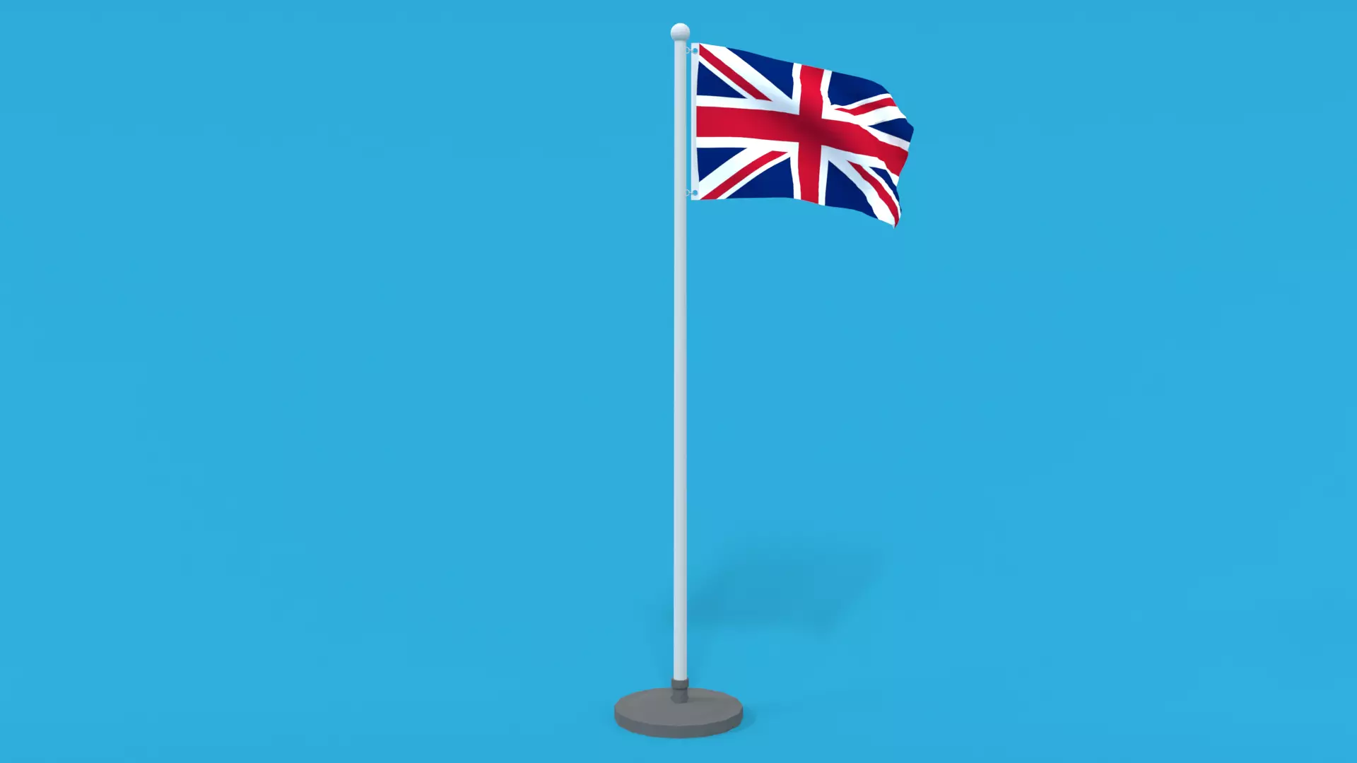 Low Poly Seamless Animated United Kingdom Flag Low-poly 3D model_0