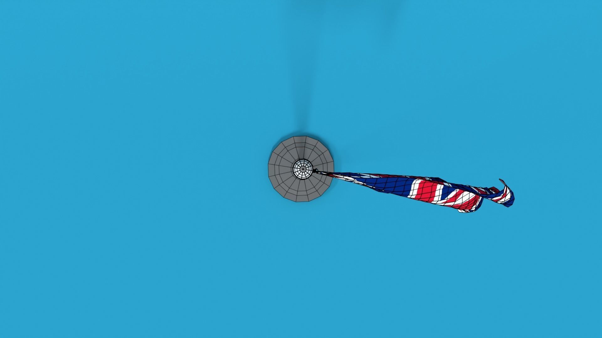 Low Poly Seamless Animated United Kingdom Flag Low-poly 3D model_19