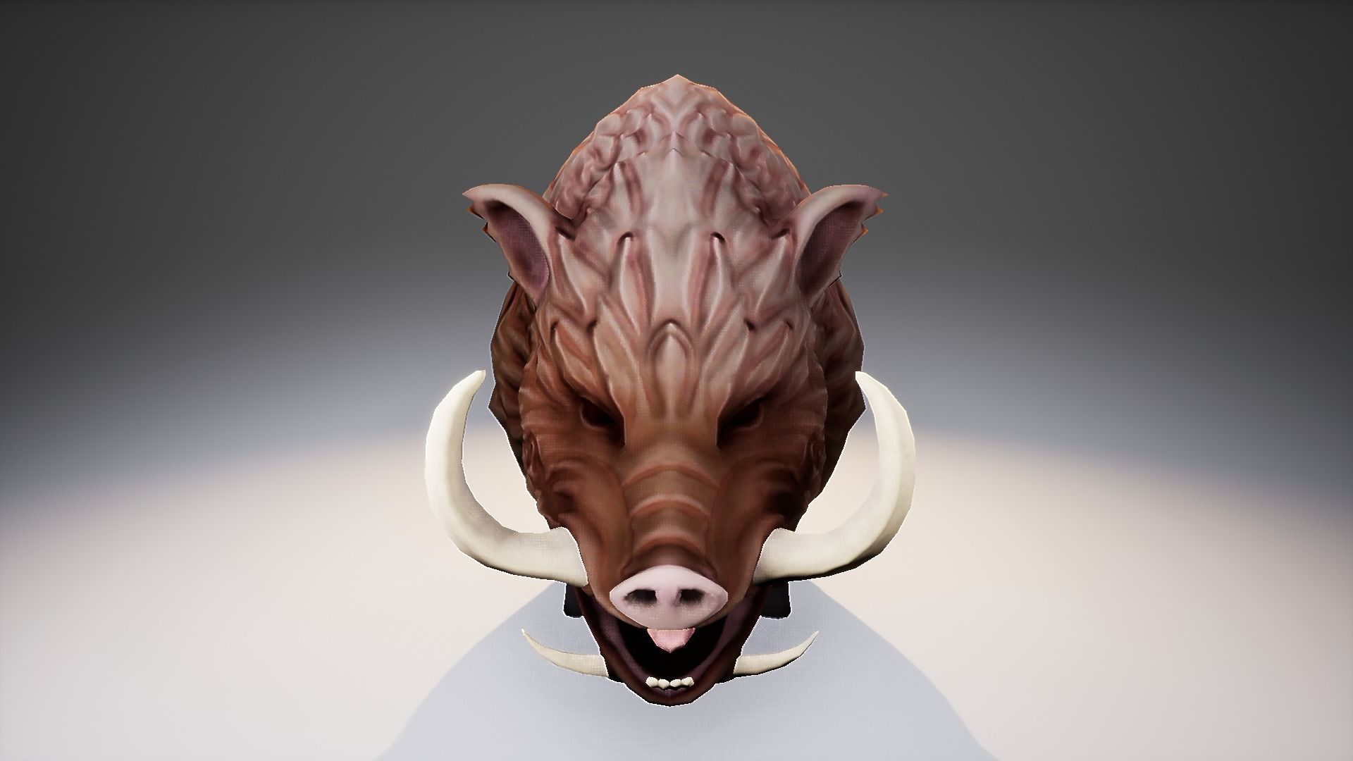 Stylized Boar Low-poly 3D model_3