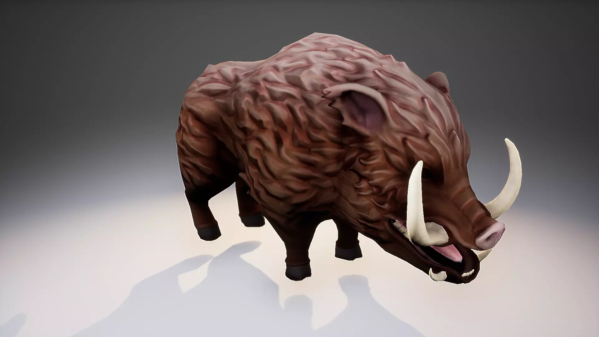 Stylized Boar Low-poly 3D model_0