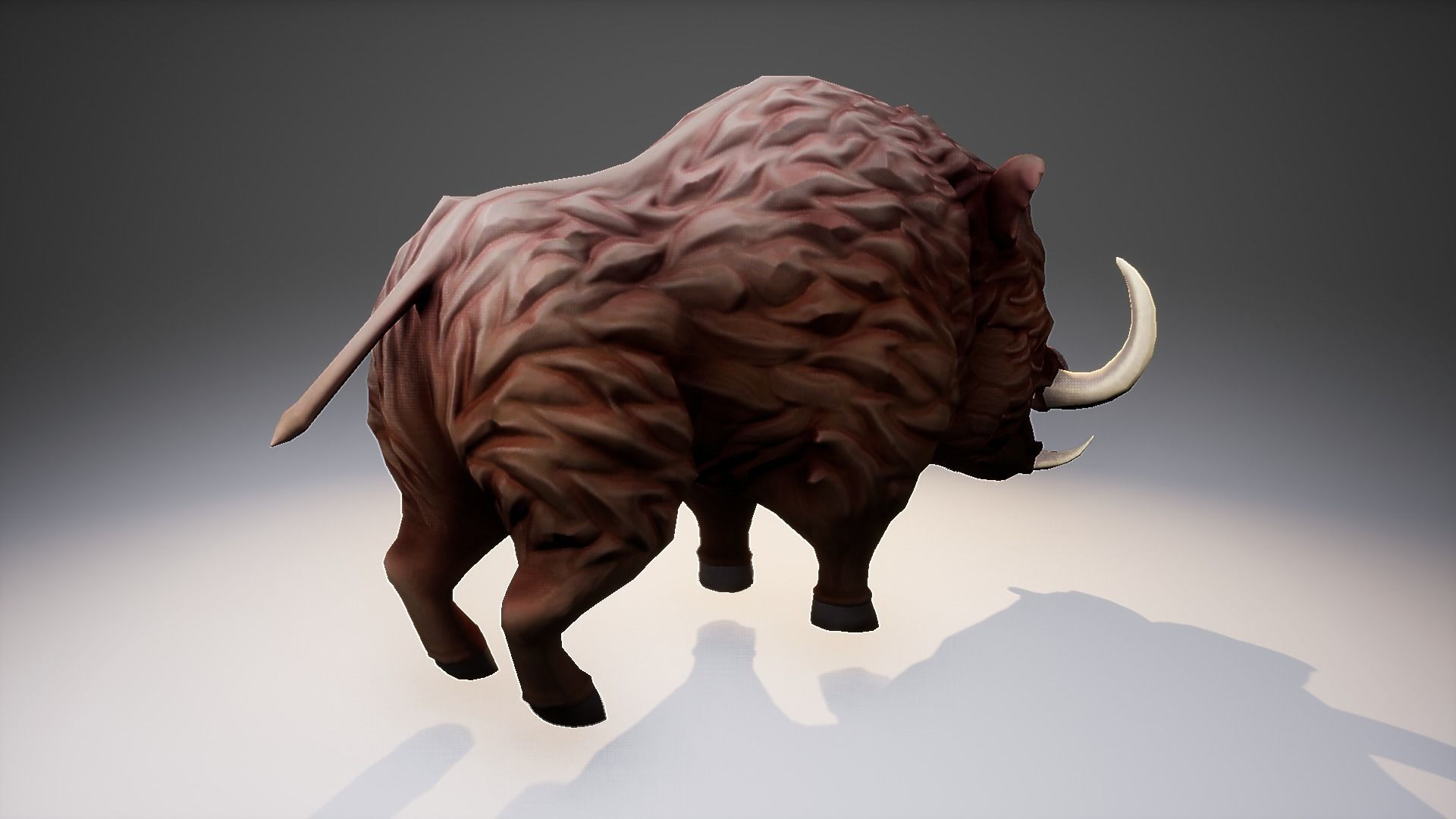 Stylized Boar Low-poly 3D model_5