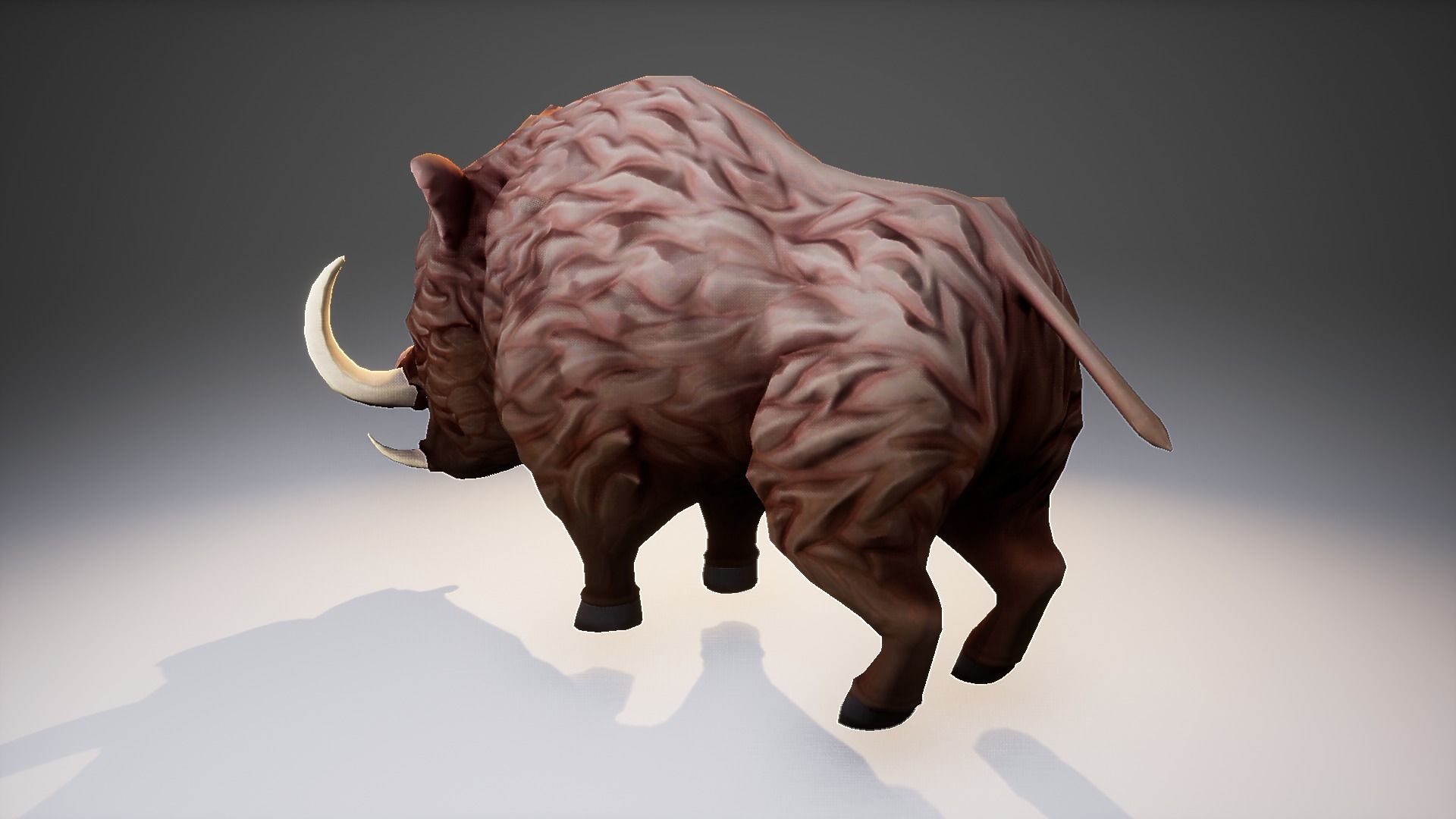 Stylized Boar Low-poly 3D model_7