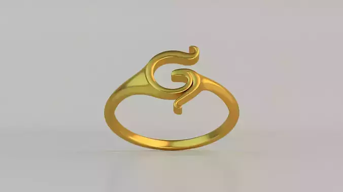 Ring G gold with snake