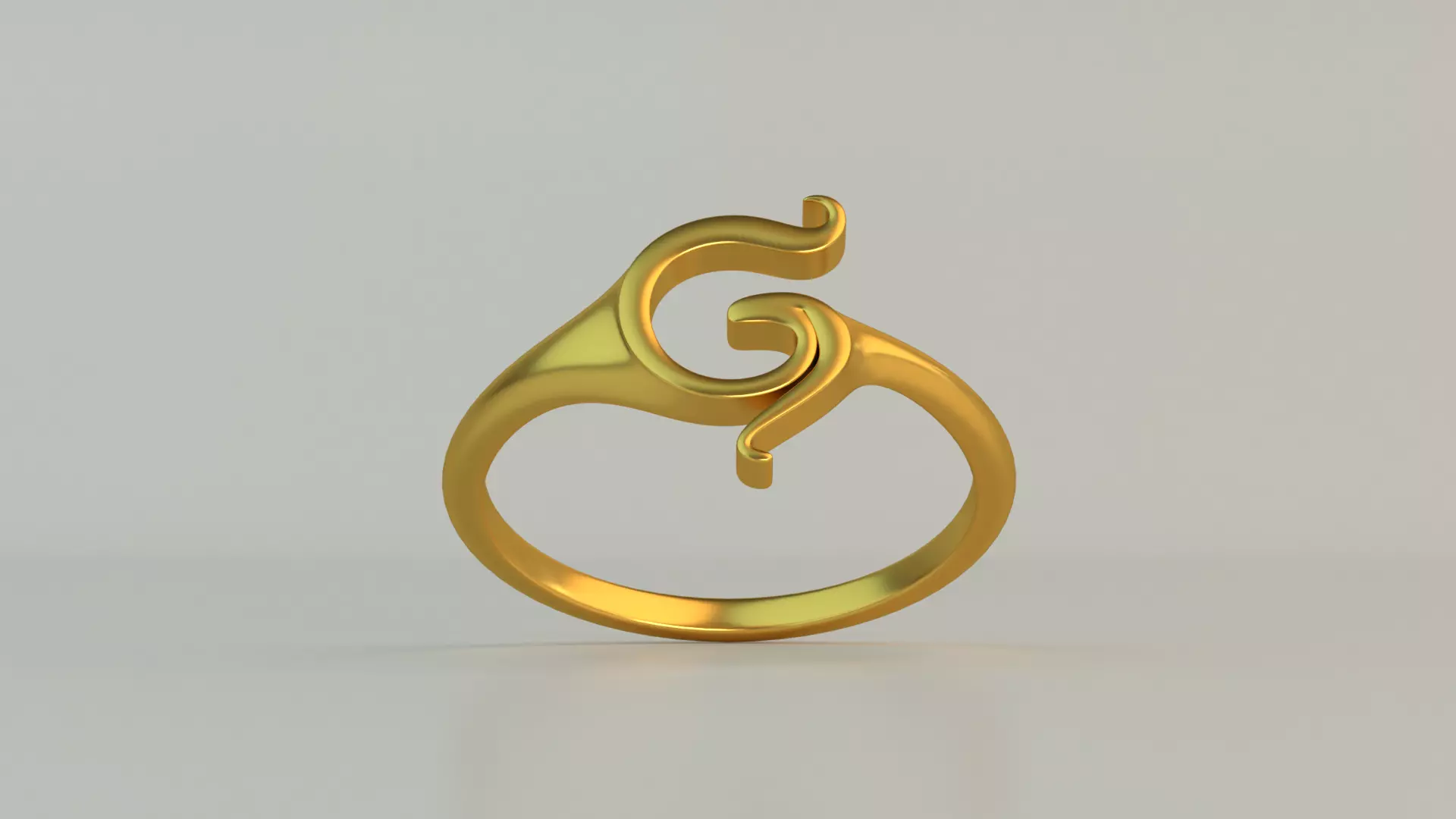 Ring G gold with snake 3D model_0
