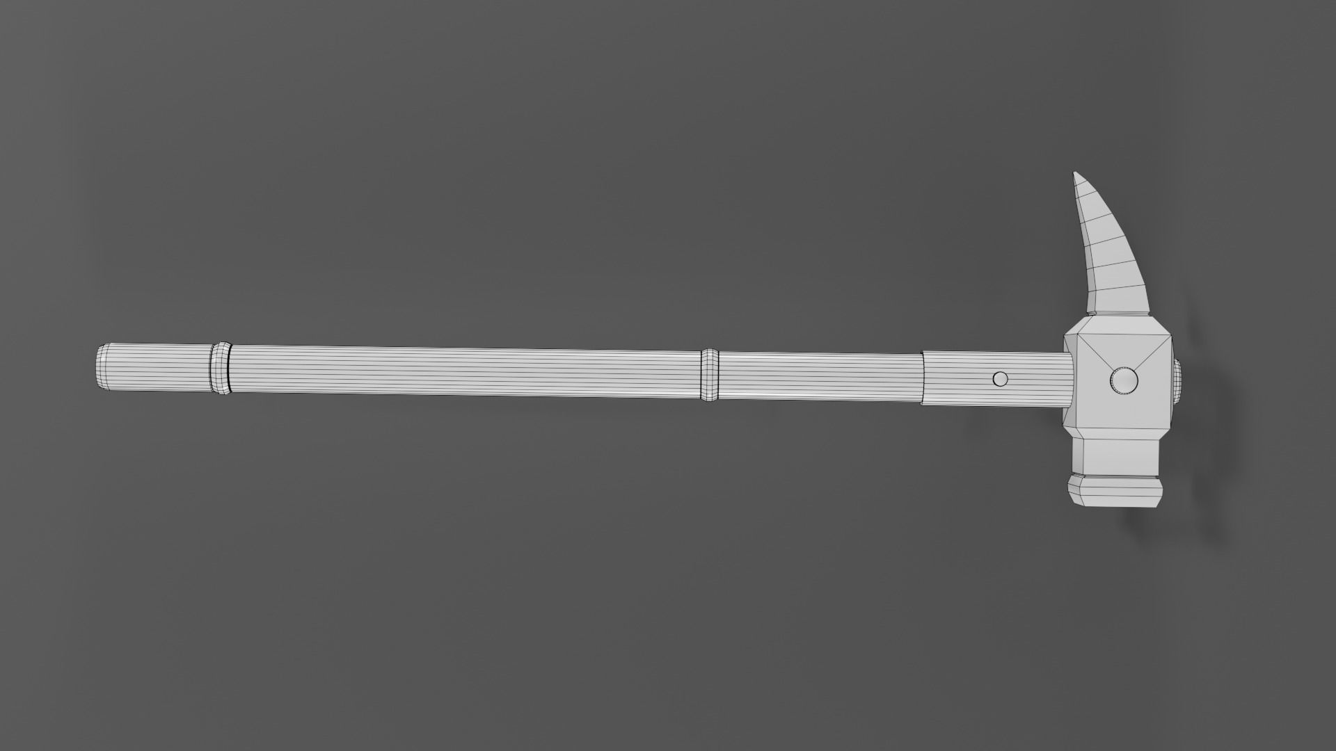 Medieval battle hammer 1 Low-poly 3D model_11