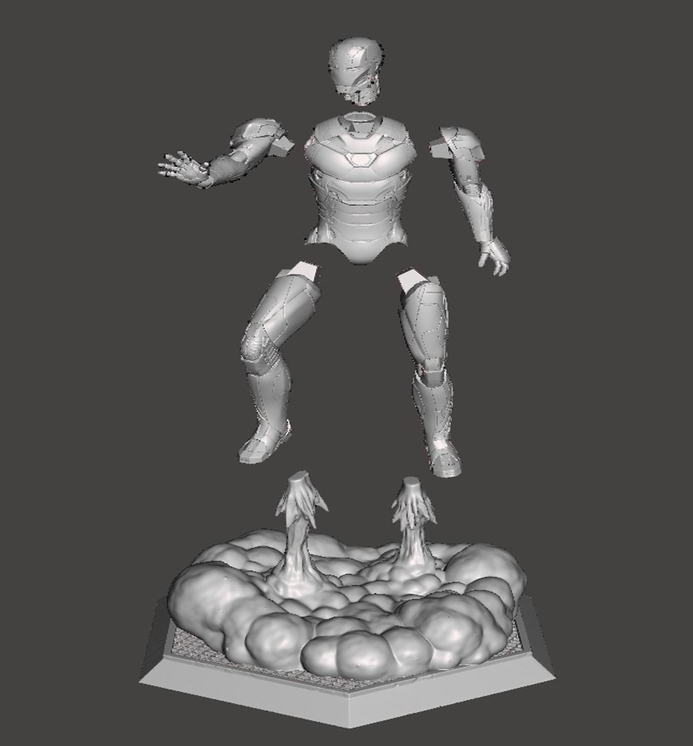 Ironman Model iron man on platform 3D print model_1