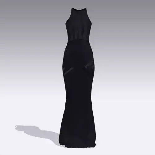 DRESS TRASPARENT MODERN LONG DRESS FASHION STYLE