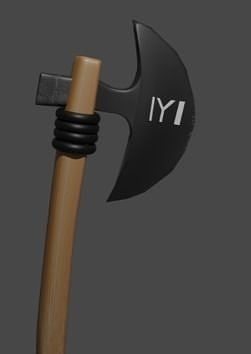 Turgut axe for games Low-poly 3D model