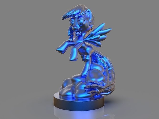 My Little Pony Rainbow Dash Sculpture 3D print model