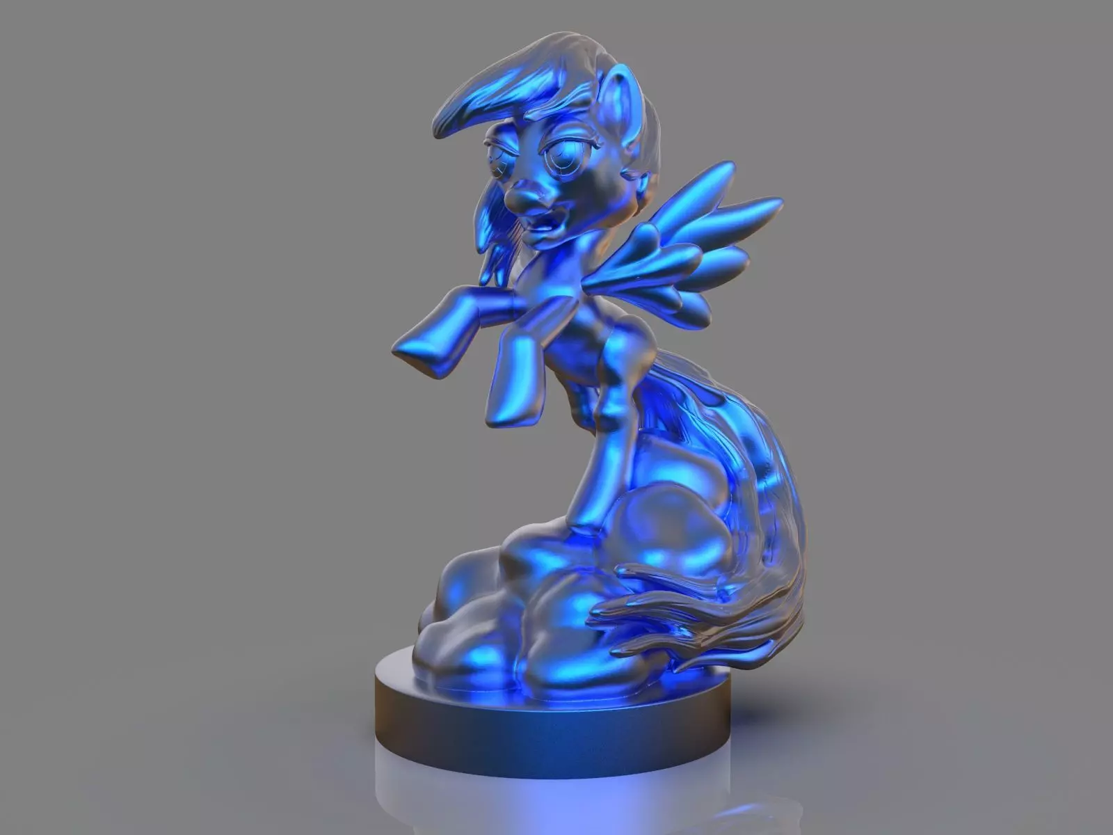 My Little Pony Rainbow Dash Sculpture 3D print model_0