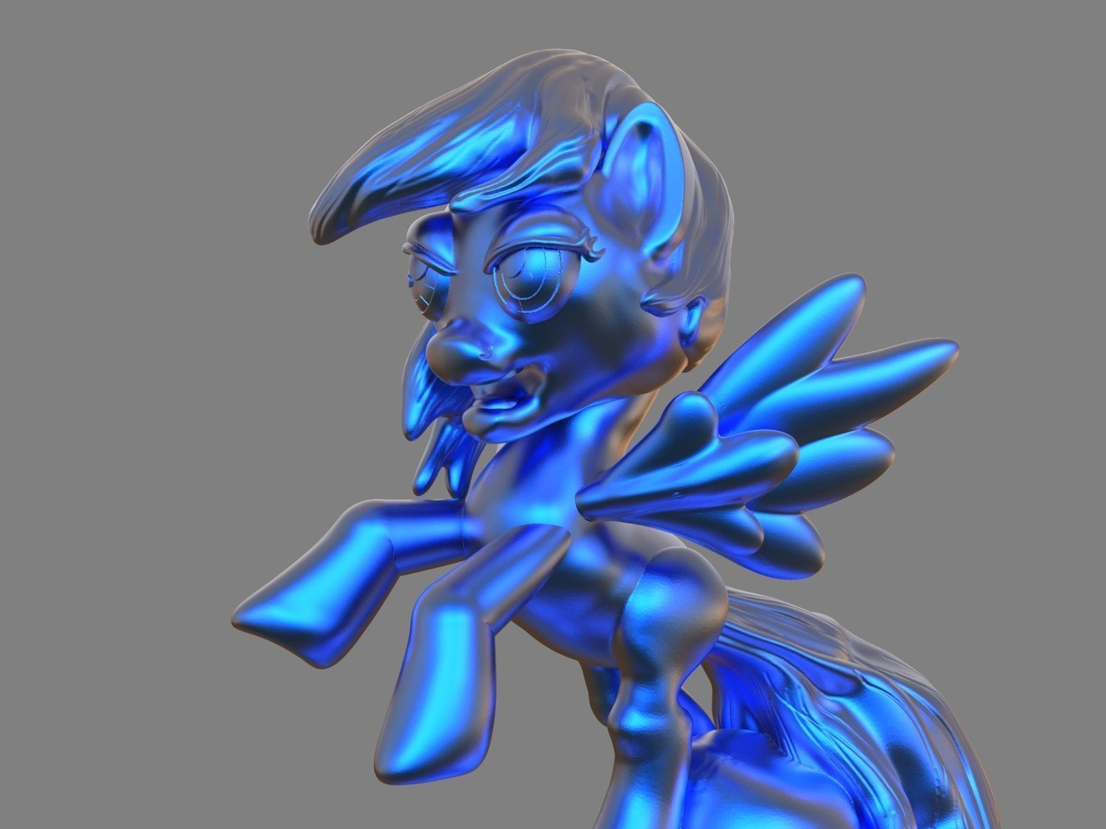 My Little Pony Rainbow Dash Sculpture 3D print model_9
