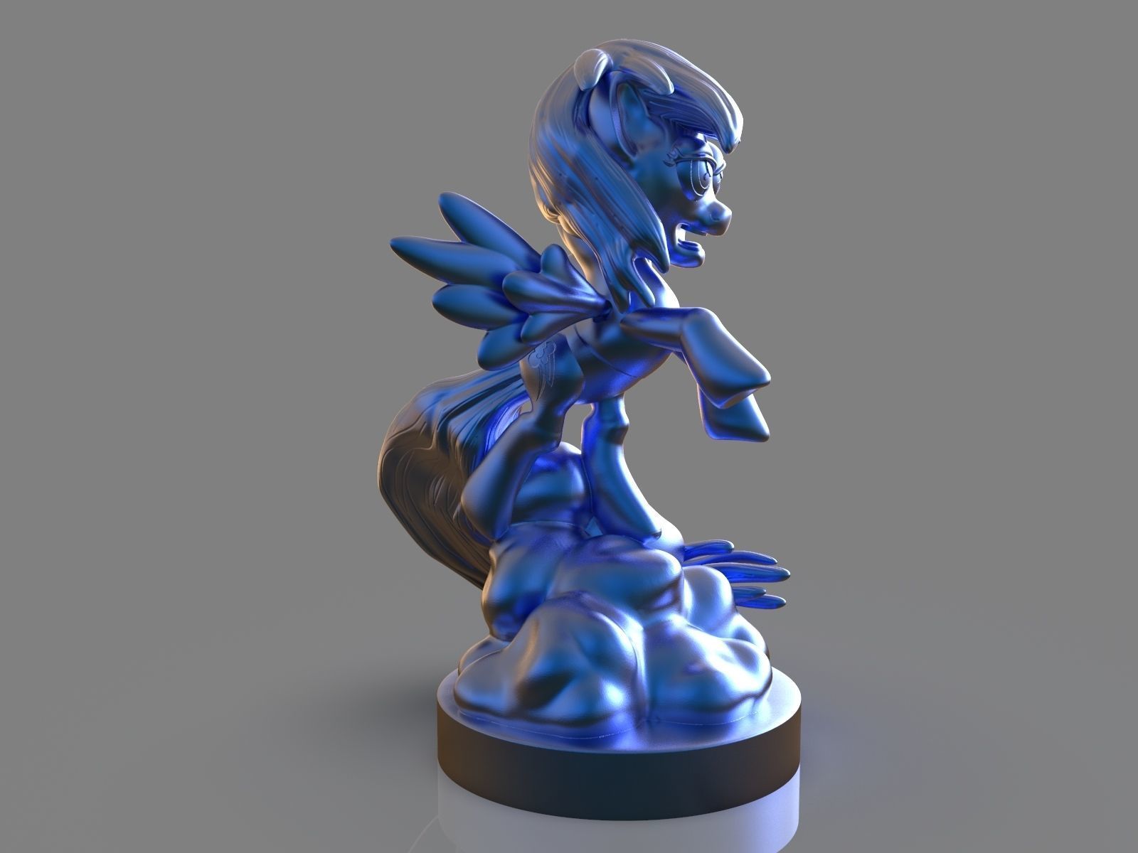 My Little Pony Rainbow Dash Sculpture 3D print model_5