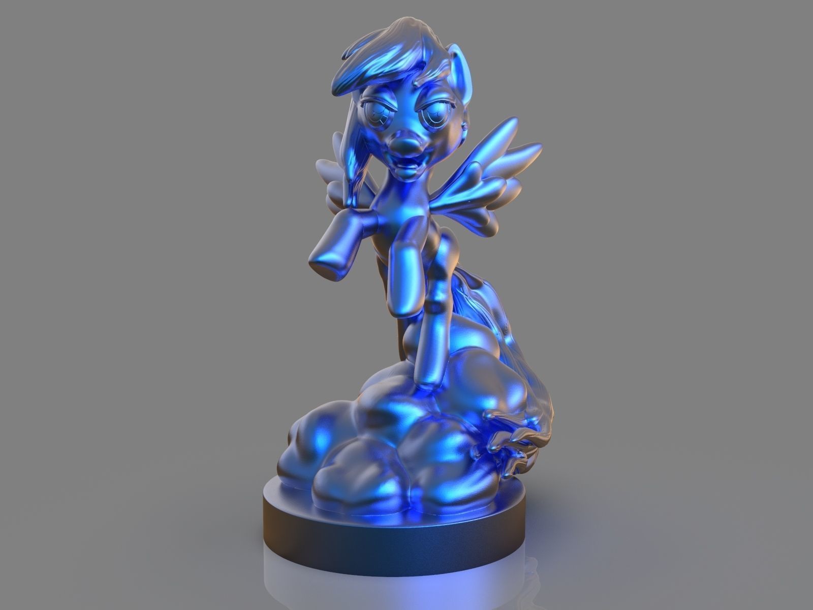 My Little Pony Rainbow Dash Sculpture 3D print model_12