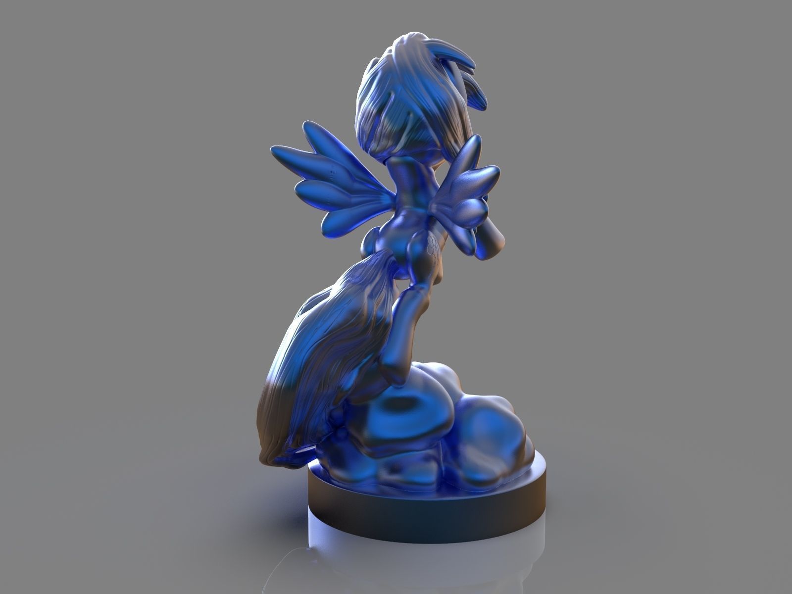 My Little Pony Rainbow Dash Sculpture 3D print model_2