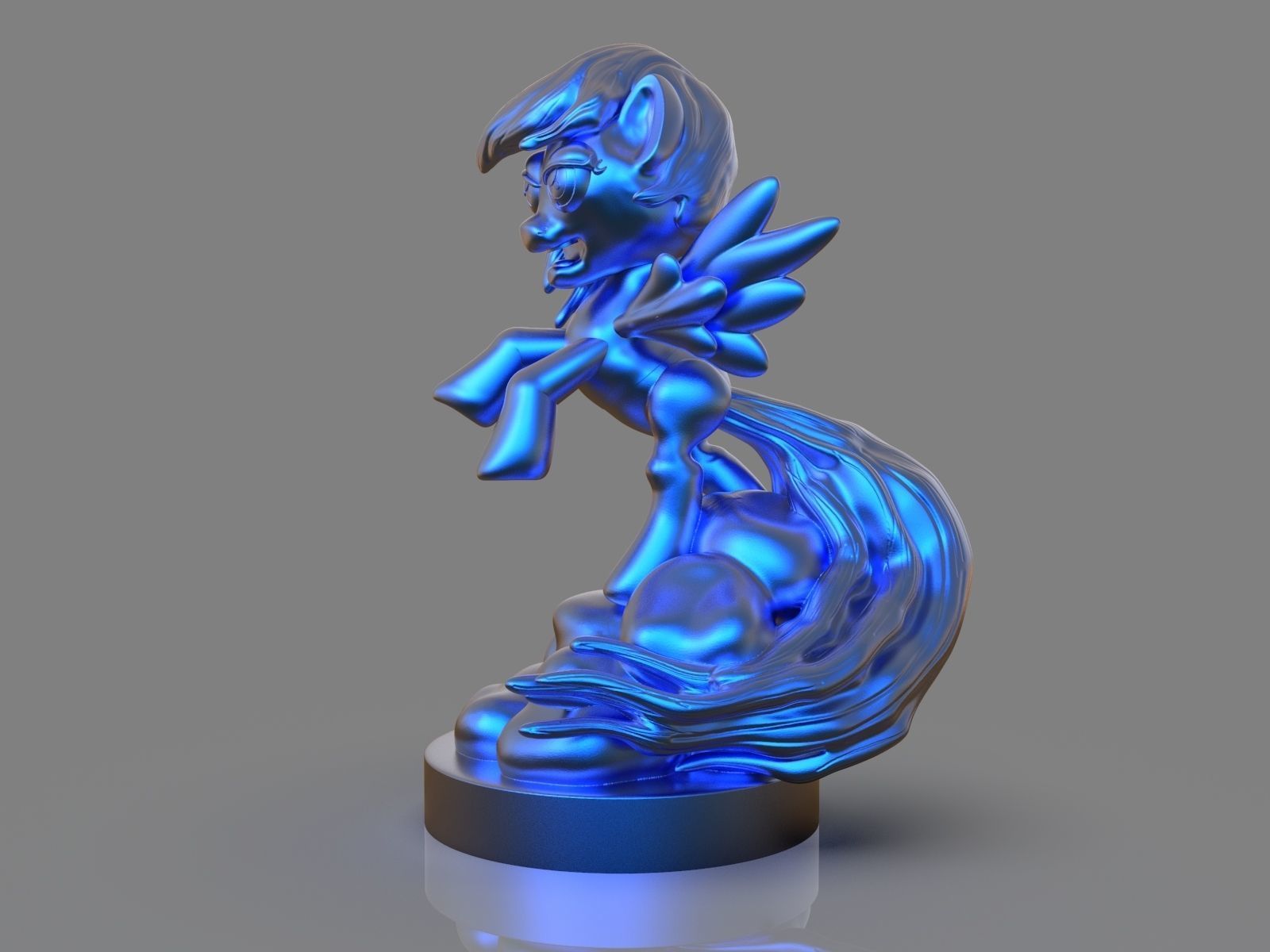 My Little Pony Rainbow Dash Sculpture 3D print model_7