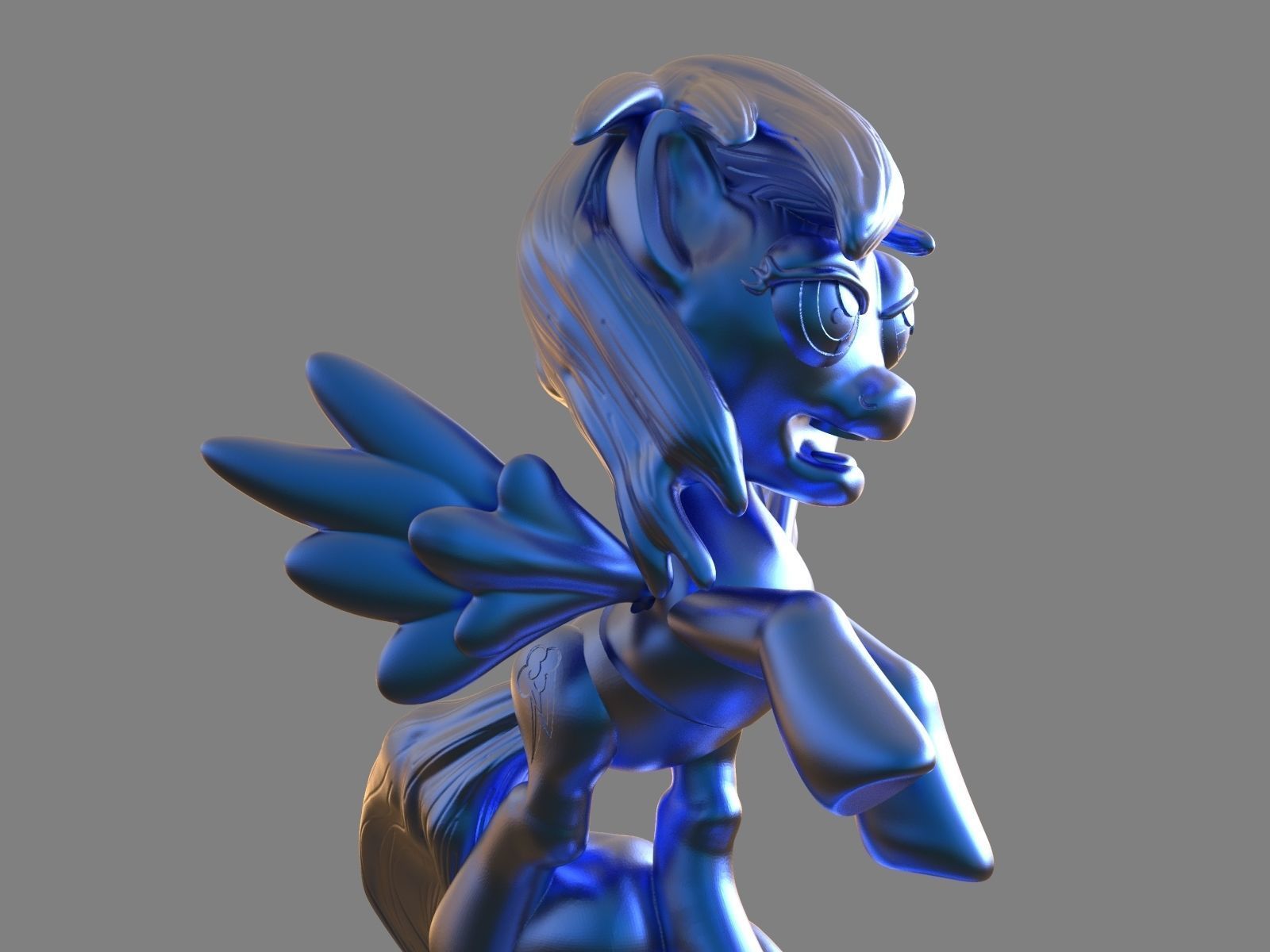 My Little Pony Rainbow Dash Sculpture 3D print model_8