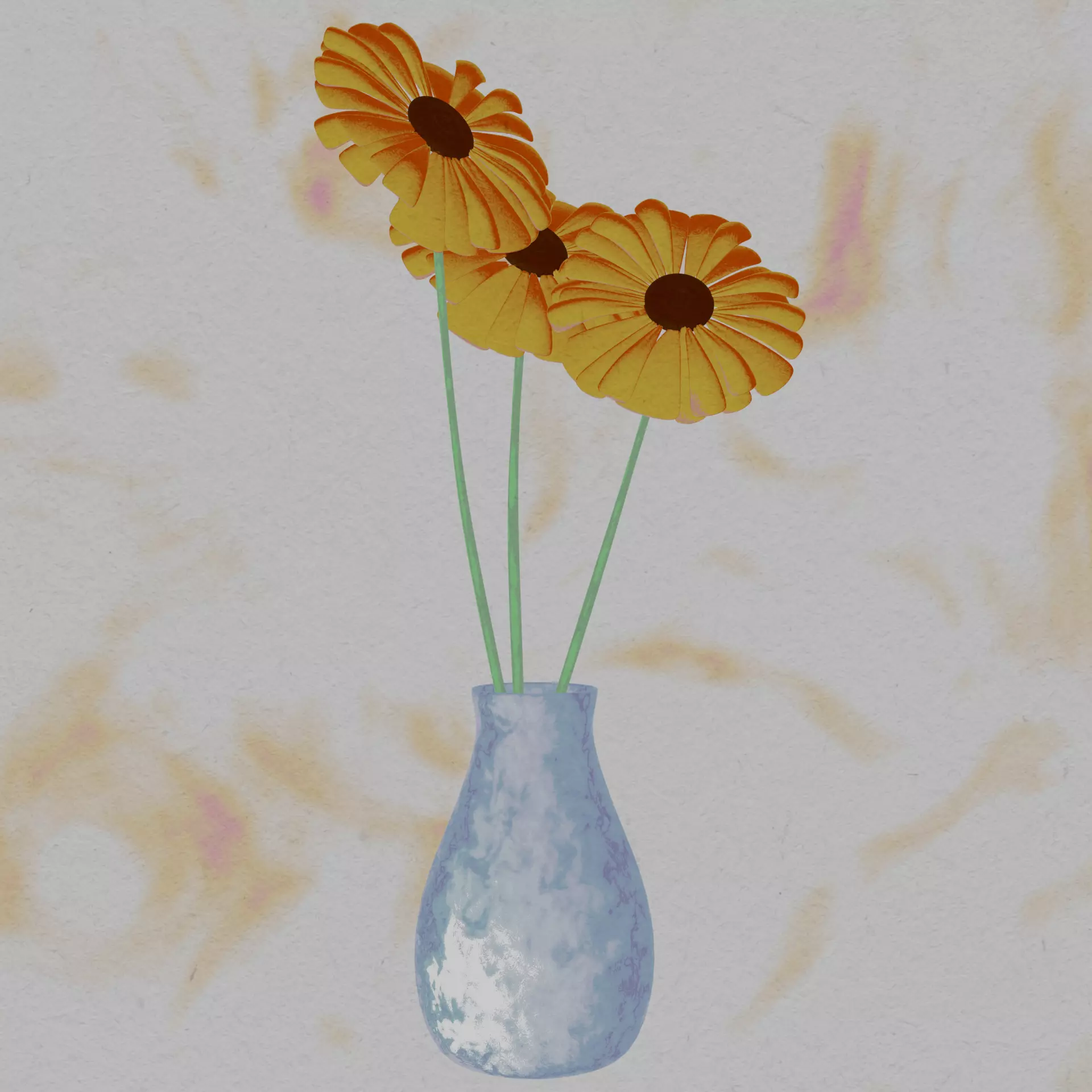 3D painting shader Low-poly 3D model_0