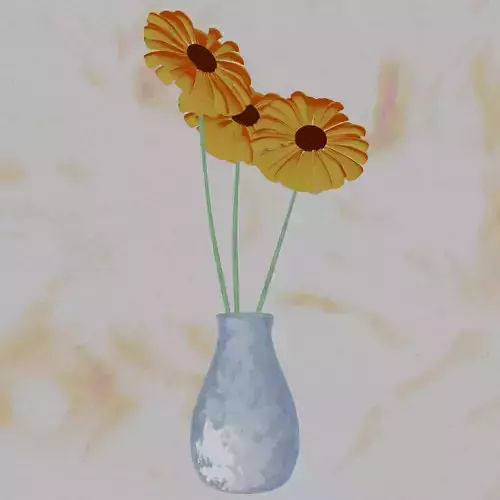 3D painting shader Low-poly 3D model