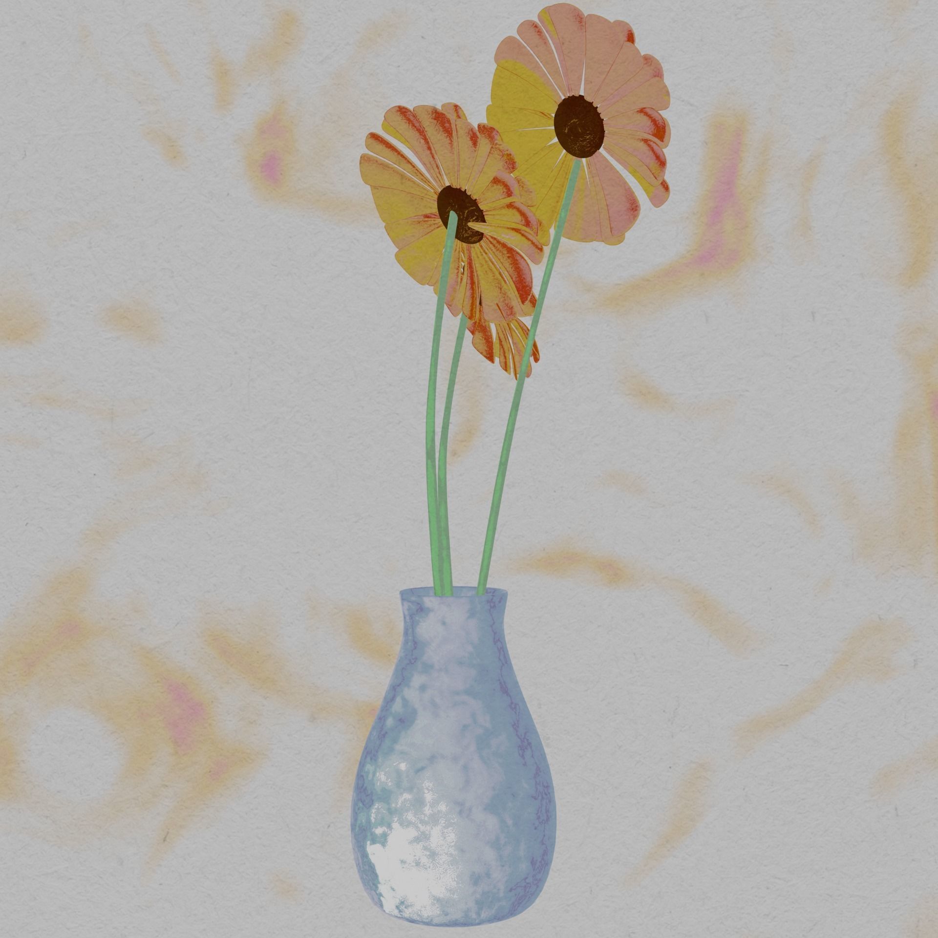 3D painting shader Low-poly 3D model_2