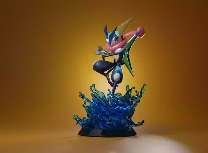 GRENINJA - Pre-supported 3D printable Pokemon 3D print model