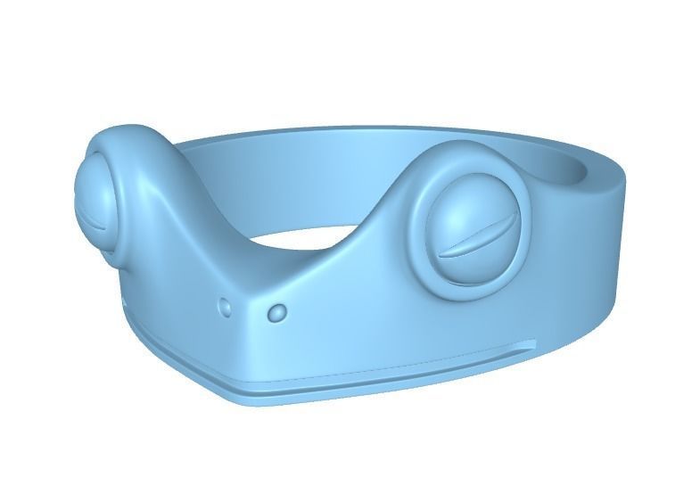 Frog ring 3D print model_1