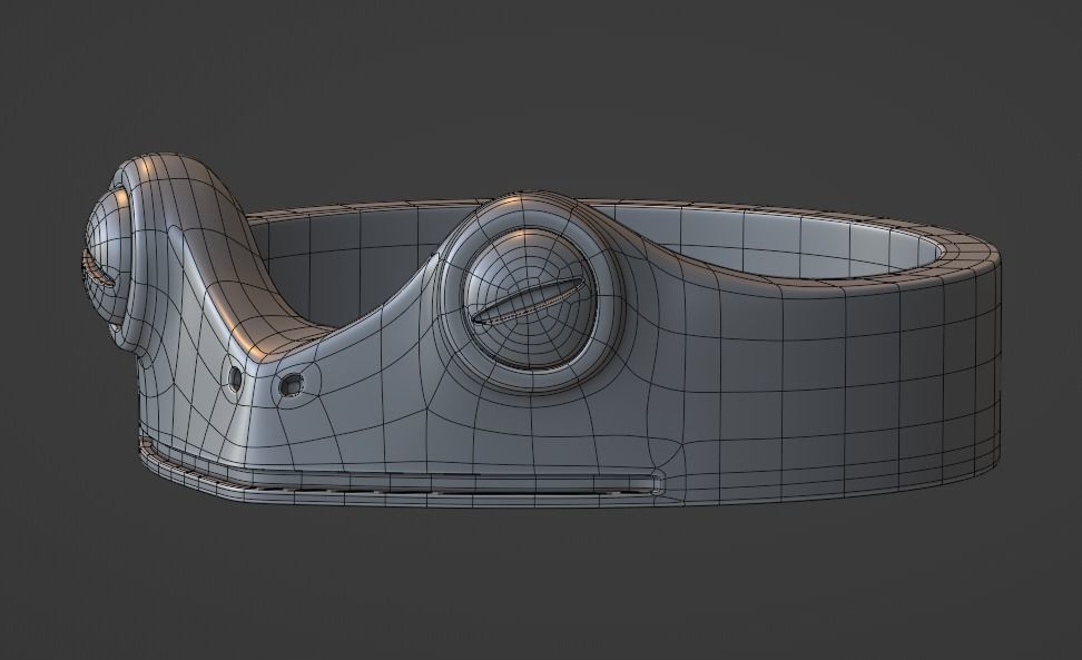 Frog ring 3D print model_2