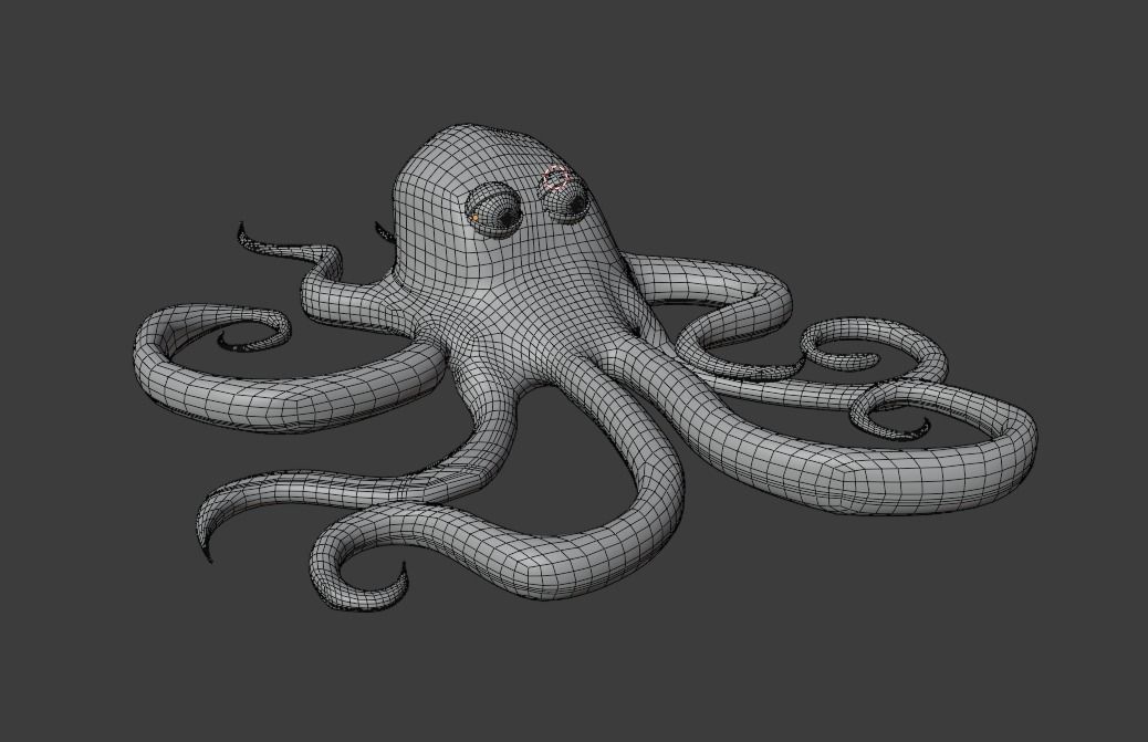 Octopus Free low-poly 3D model_2