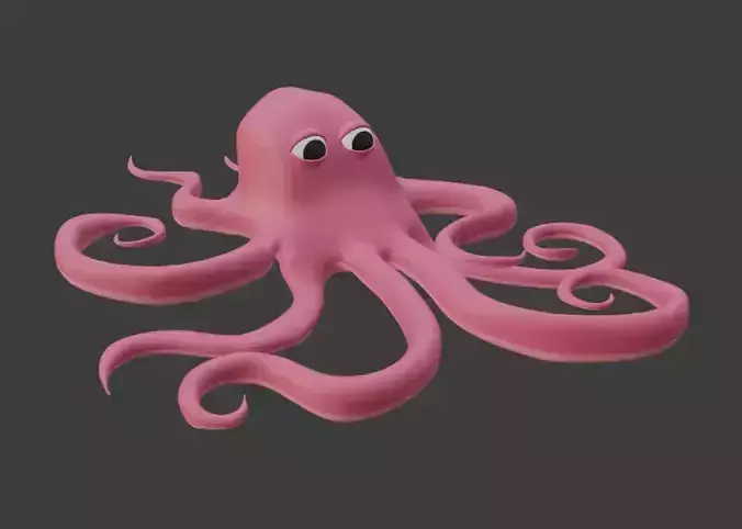 Octopus Free low-poly 3D model