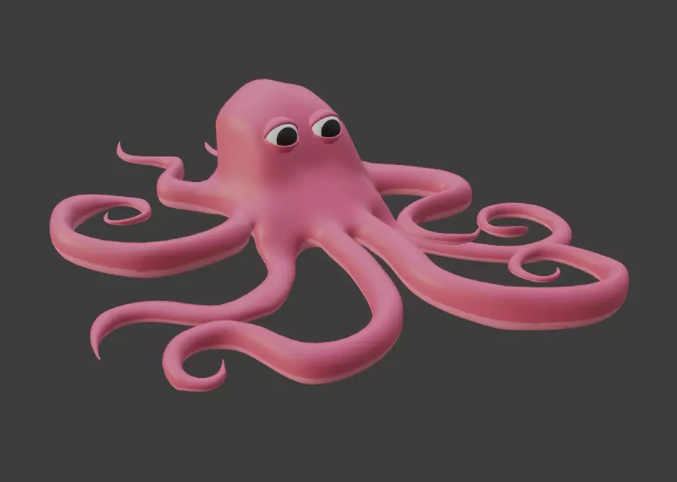 Octopus Free low-poly 3D model_0