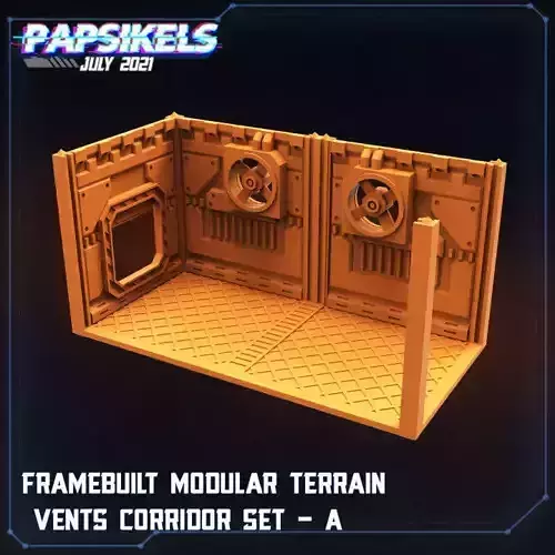 FRAME BUILT MODULAR TERRAIN VENTS CORRIDOR SET A