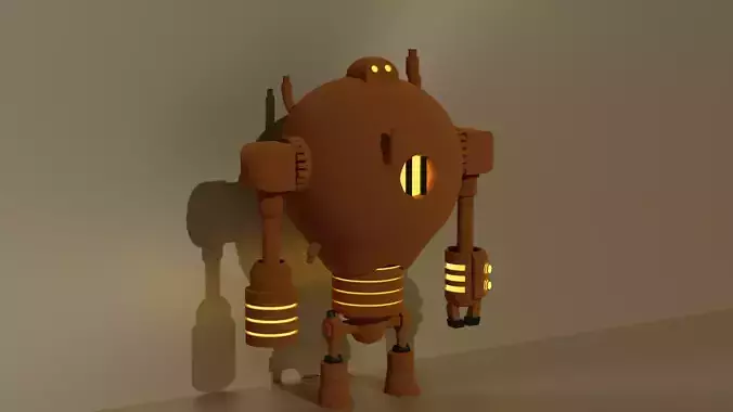  low poly robot Goliath