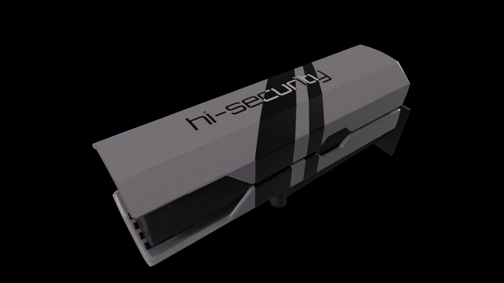 Security Camera Game Ready Low Poly PBR 3D Model  Low-poly 3D model_4