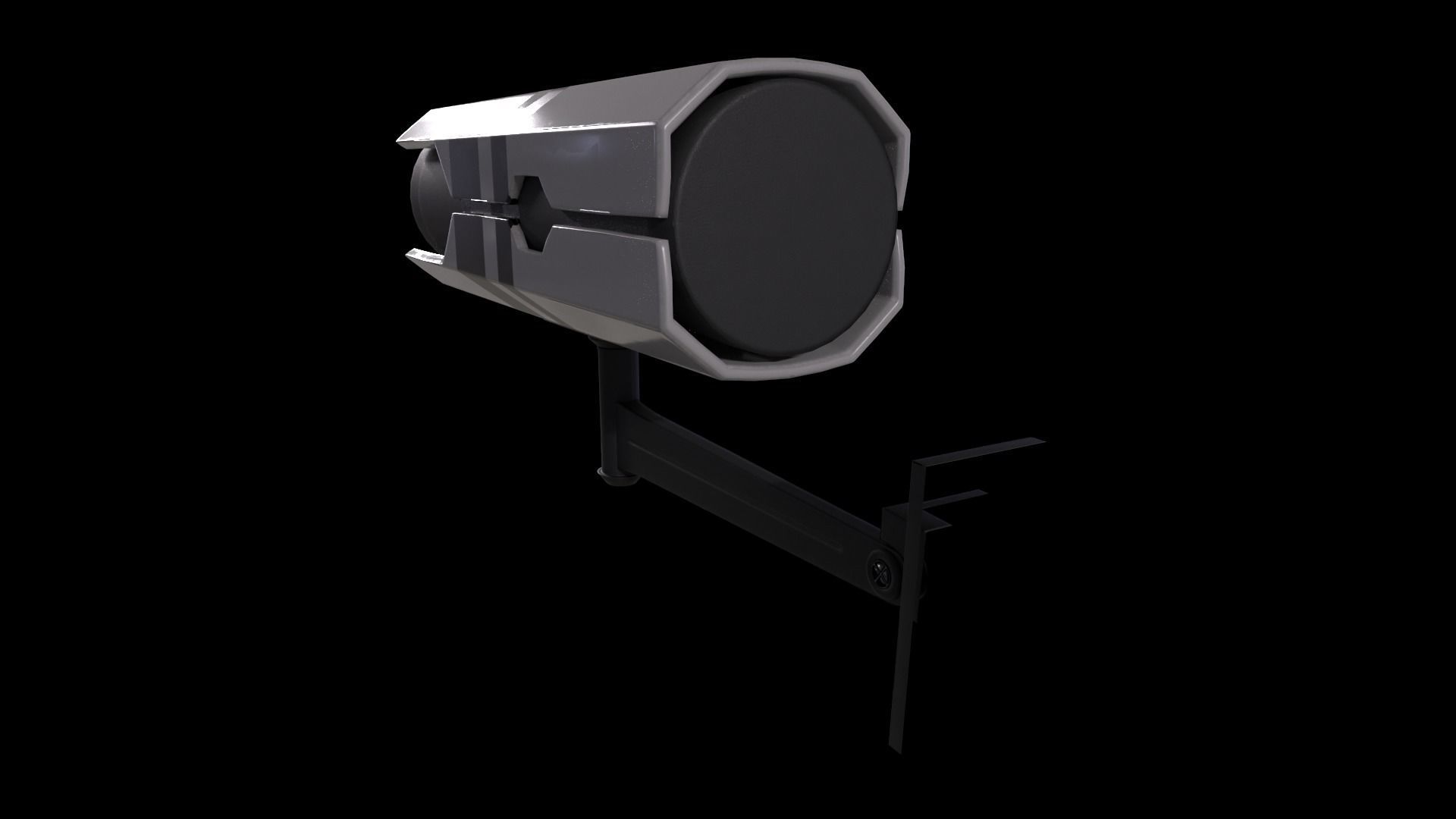 Security Camera Game Ready Low Poly PBR 3D Model  Low-poly 3D model_6