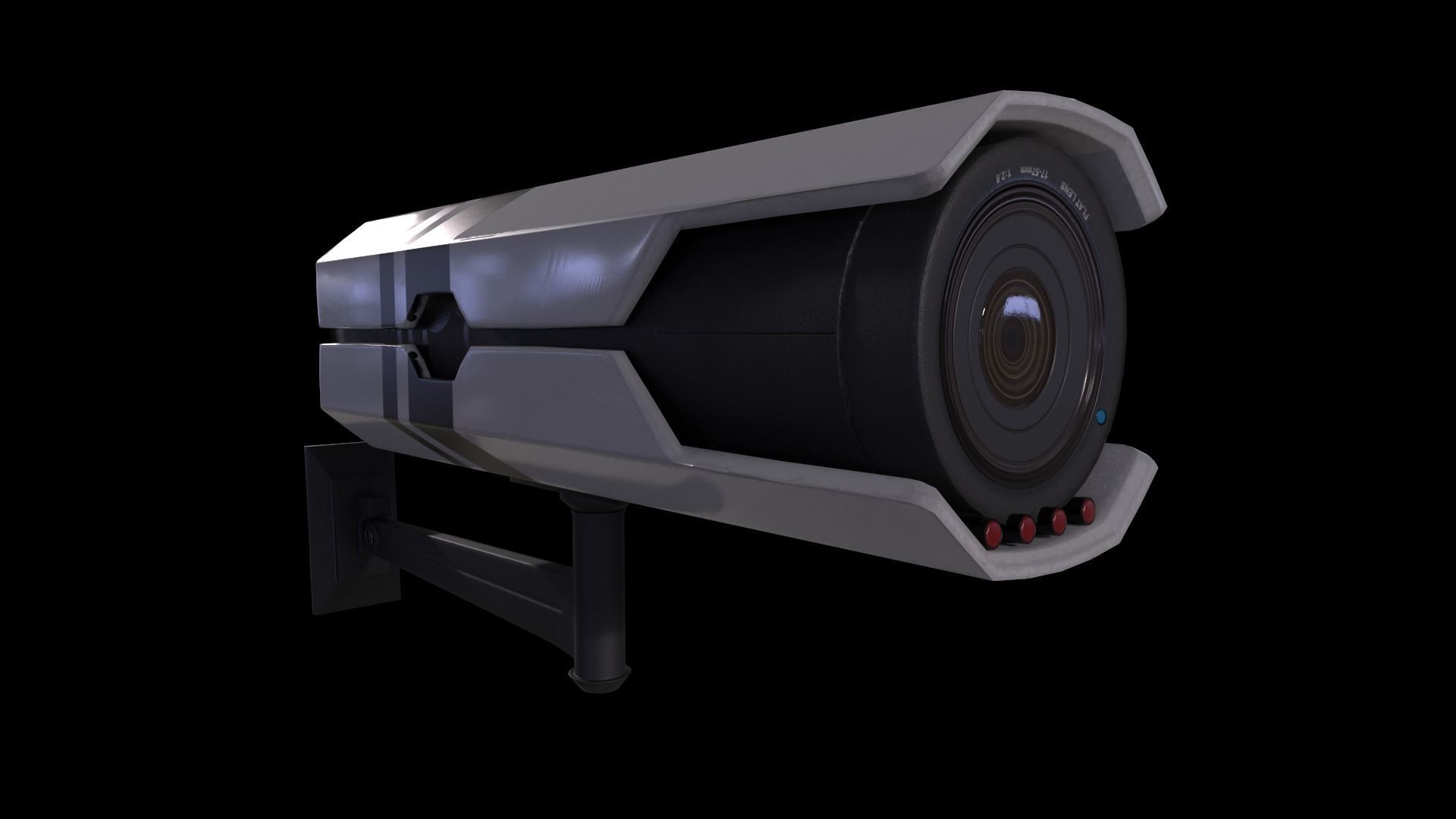 Security Camera Game Ready Low Poly PBR 3D Model  Low-poly 3D model_2