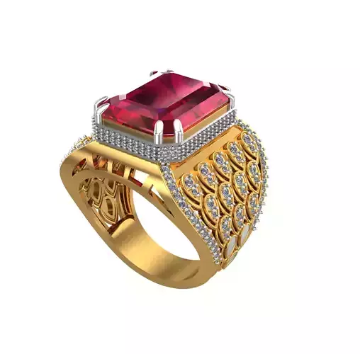 086 - Ruby Diamond Ring for Women
