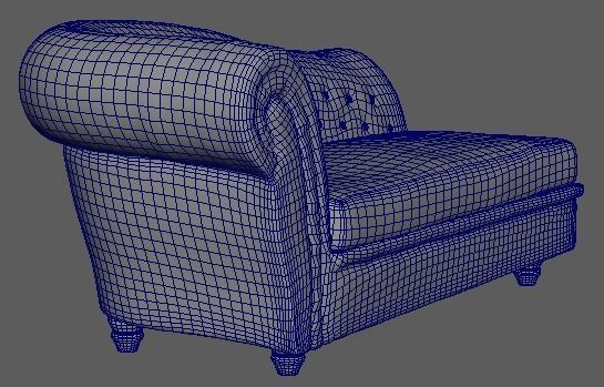 Sofa Button Low-poly 3D model_6