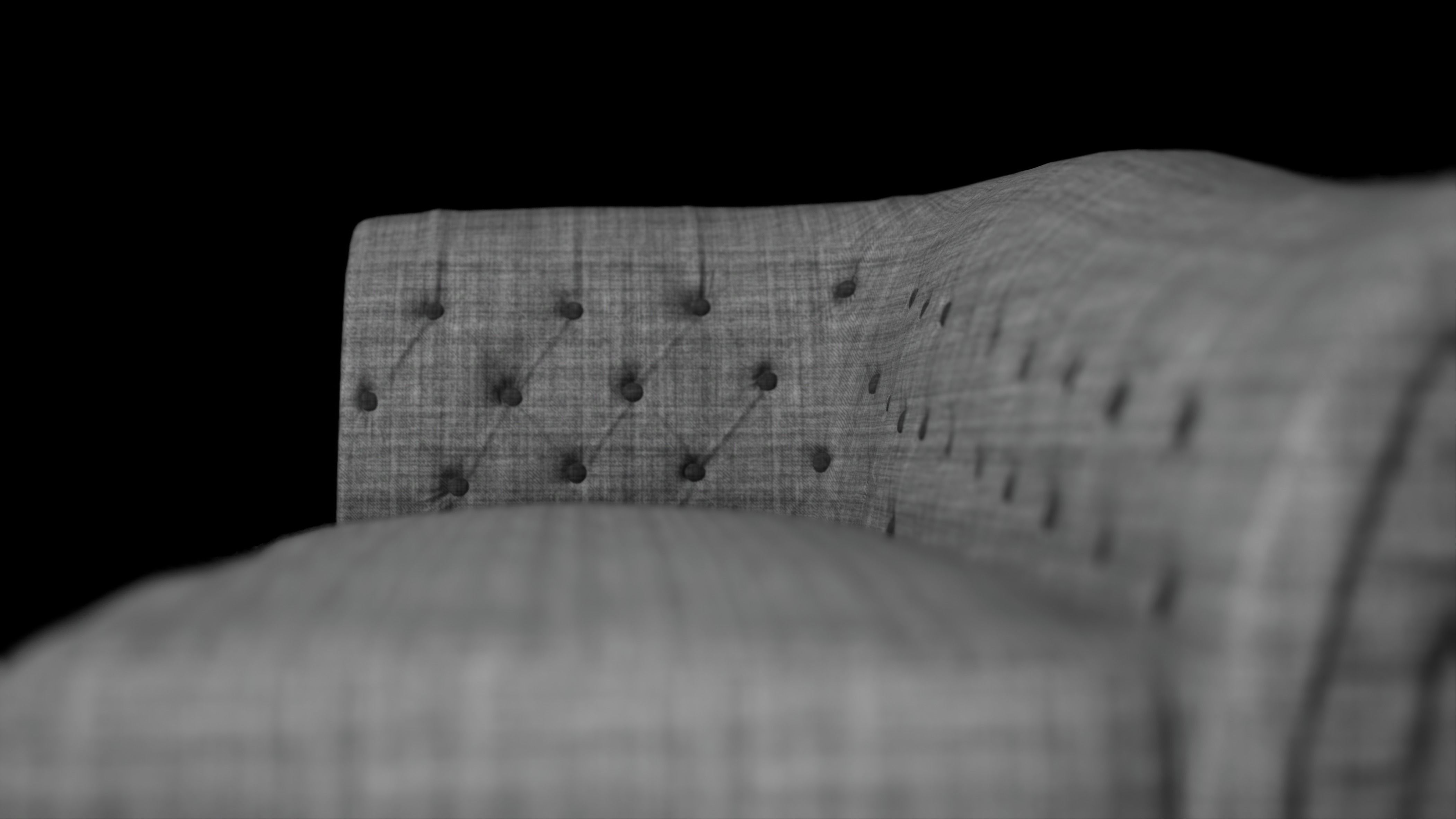 Sofa Button Low-poly 3D model_3