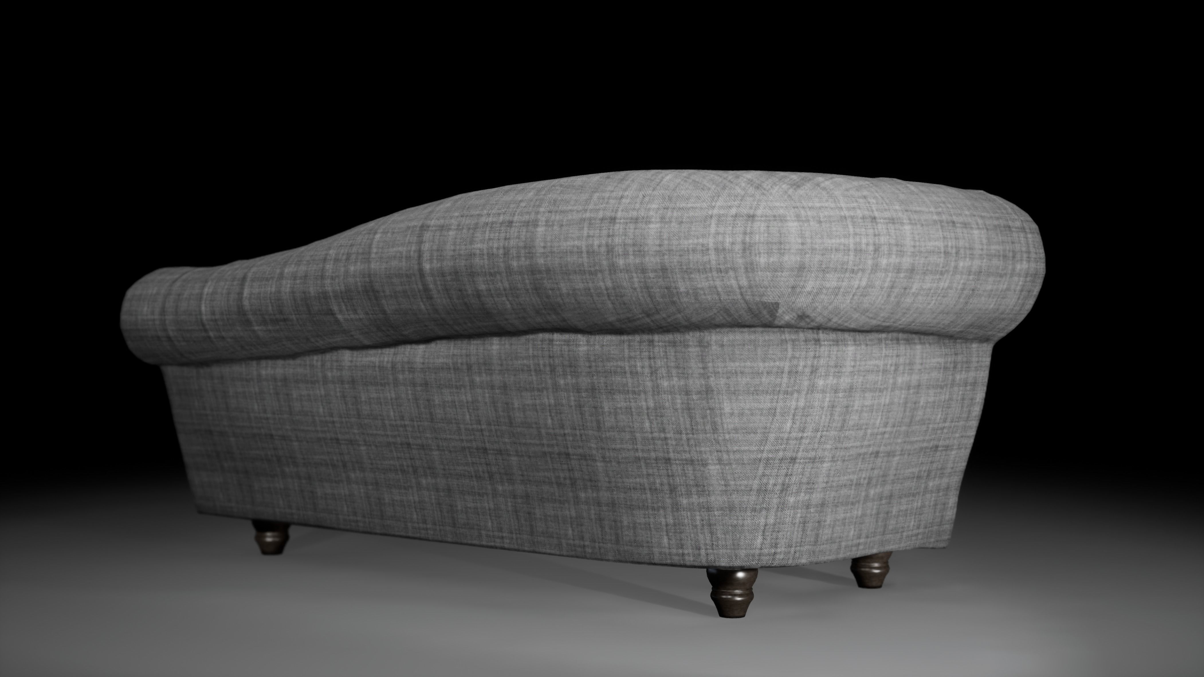 Sofa Button Low-poly 3D model_5