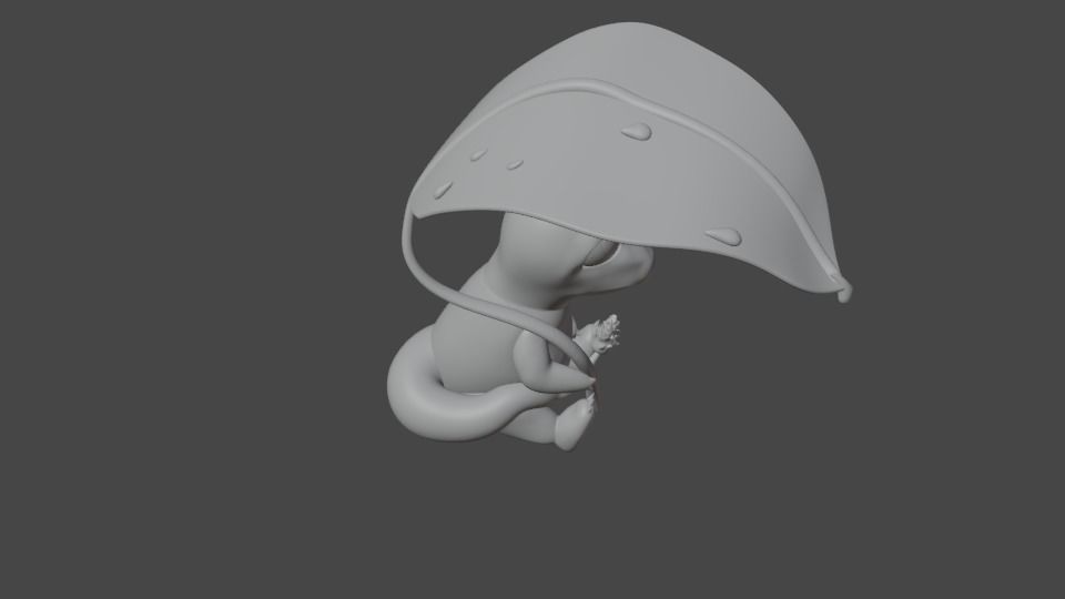charmander in rain for printing 3D print model_1