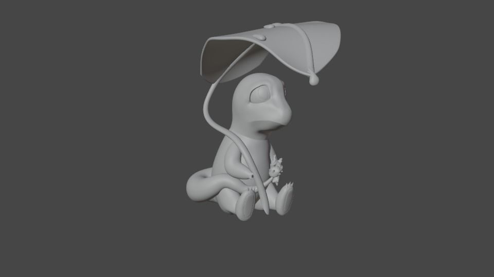 charmander in rain for printing 3D print model_2