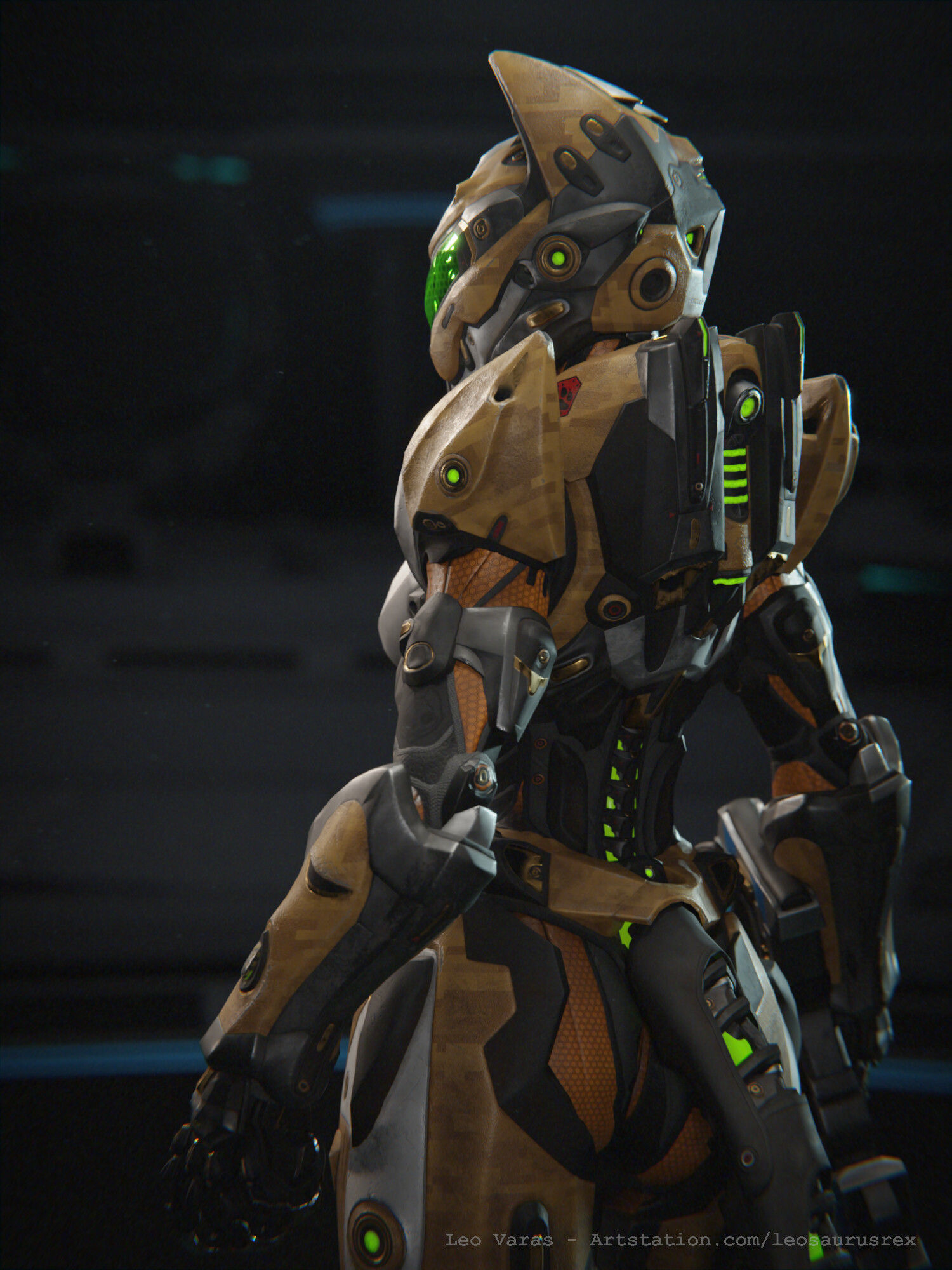 Yui - SpecOps Cat Low-poly 3D model_14