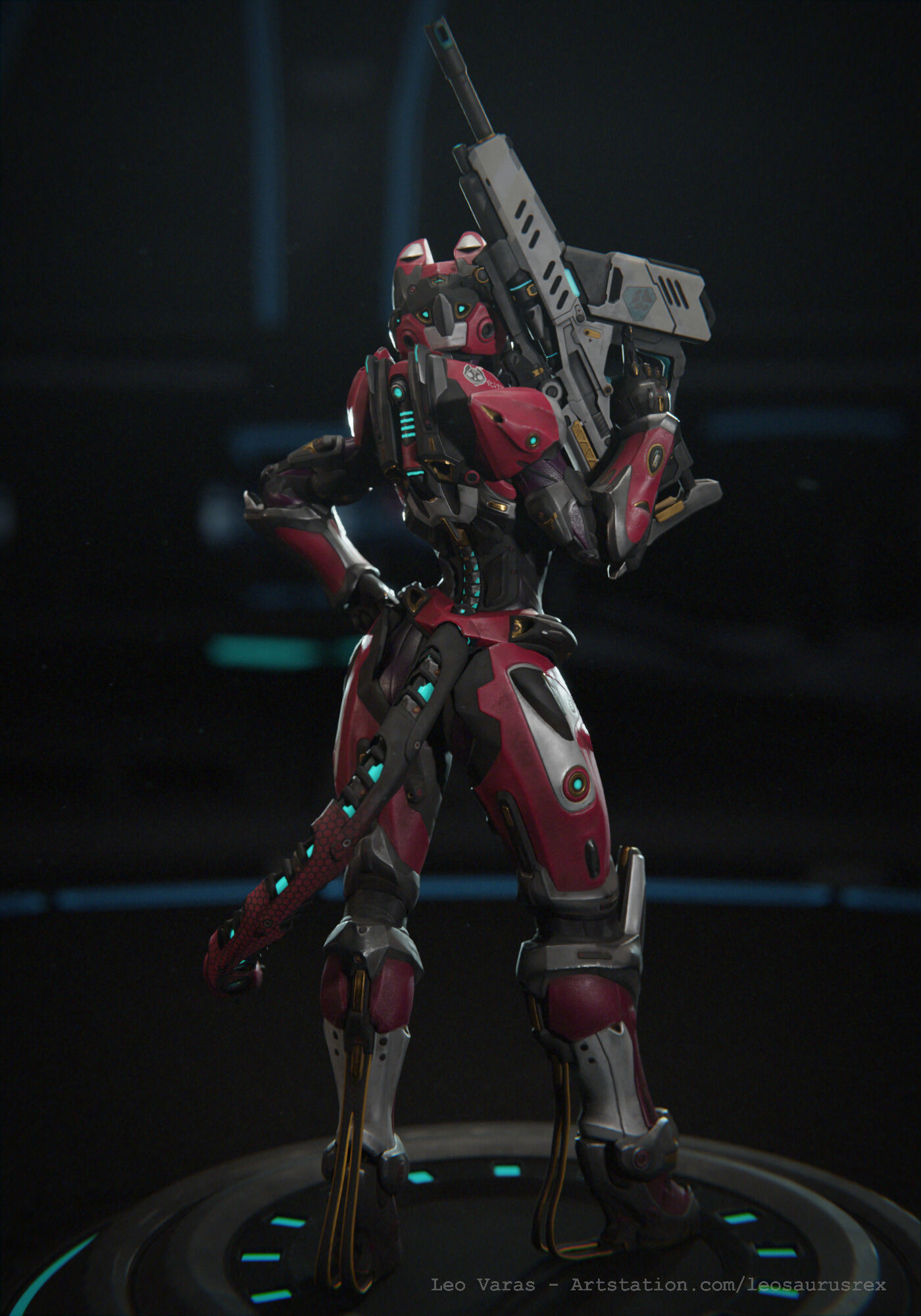 Yui - SpecOps Cat Low-poly 3D model_5