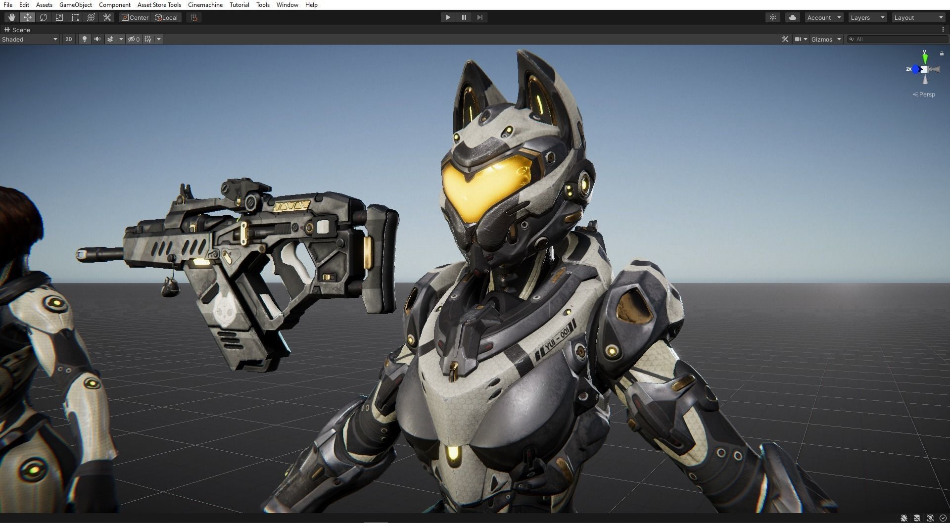 Yui - SpecOps Cat Low-poly 3D model_22