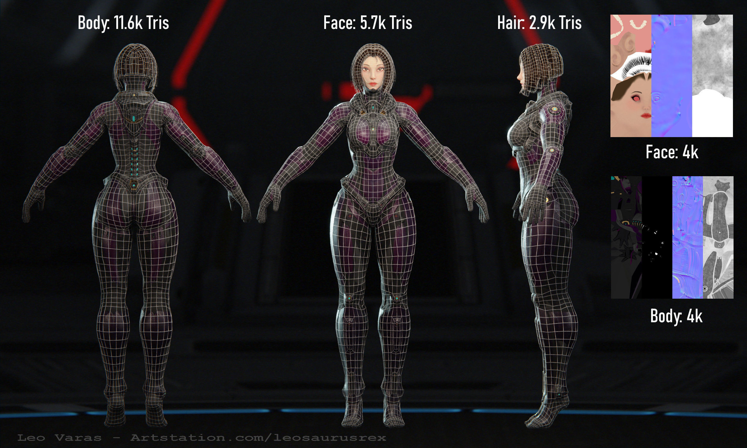 Yui - SpecOps Cat Low-poly 3D model_21